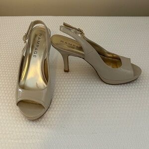 Rampage Women's Elegant Beige Slingback Heels